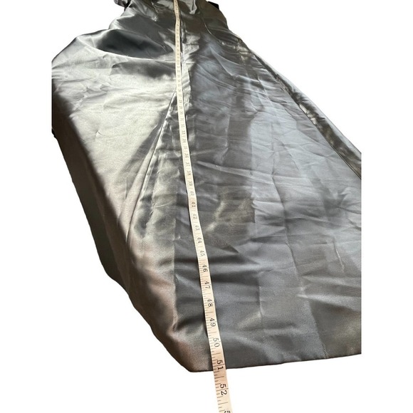 Kay Unger Tatiana Flared Sleeveless Satin Gown Nile Blue- Size 8- NWT- MSRP $348 - Picture 8 of 16